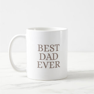 Caneca De Café Melhor Pai de Todos Arte Minimalista Bege
