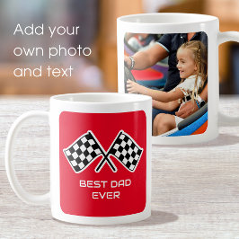 Caneca De Café Melhor Pai de Todos Bandeiras Xadrez Foto Personal