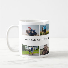 Caneca De Café Melhor Pai de Todos Colagem de Fotos Personalizada