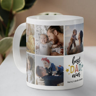 Caneca De Café Melhor Pai de Todos l Colagem de Fotos Personaliza