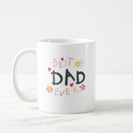 Caneca De Café Melhor pai de todos monograma nome