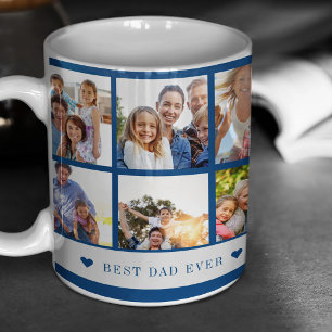 Caneca De Café Melhor Pai de Todos os Tempos 12 colagem de fotos