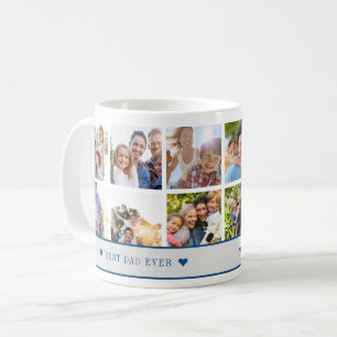 Caneca De Café Melhor Pai de Todos os Tempos 12 colagem de fotos 