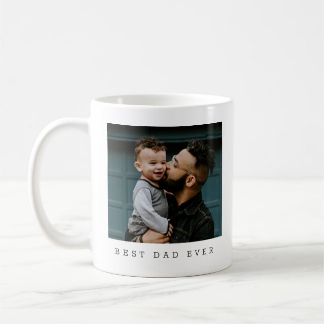 Caneca De Café Melhor Pai de Todos os Tempos Foto Completa Person (Esquerda)