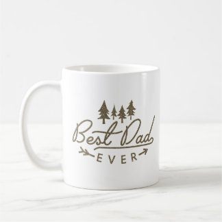 Caneca De Café Melhor Pai de Todos os Tempos Tipografia Marrom Es