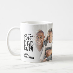 Caneca De Café Melhor Pai de Todos Personalizado com 2 Fotos