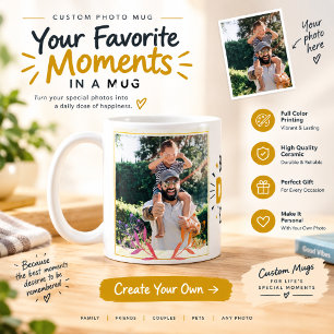 Caneca De Café Melhor Pai de Todos, Personalizado com Foto Comple