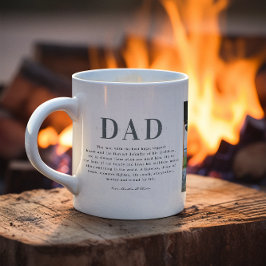 Caneca De Café Melhor Pai de Todos | Três Colagens de Fotos