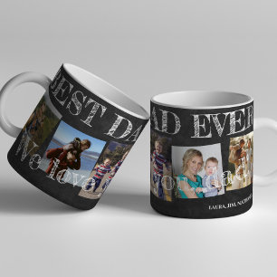 Caneca De Café Melhor pai do mundo 5 colagem de fotos nós te amam