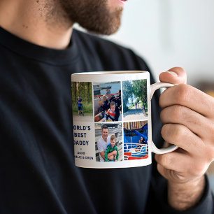 Caneca De Café Melhor Pai do Mundo 8 Colagem de Fotos