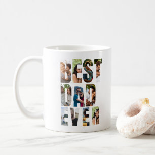 Caneca De Café Melhor Pai do Mundo   Modelo de Colagem de Fotos P