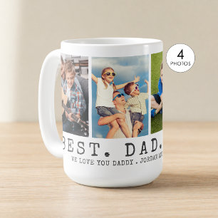 Caneca De Café Melhor Pai do Mundo Moderno 4 Fotos Personalizado