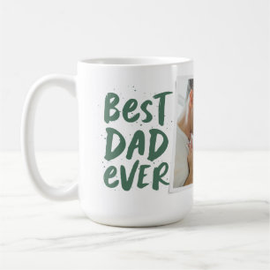 Caneca De Café Melhor pai do mundo moderno foto verde Dia dos Pai