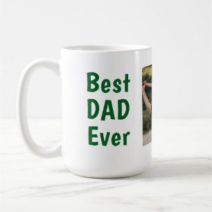 Caneca De Café Melhor pai do mundo moderno foto verde Dia dos Pai