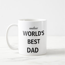 Caneca De Café Melhor Pai do Mundo Nome Personalizado