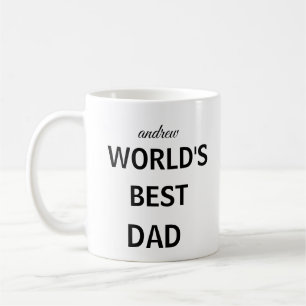 Caneca De Café Melhor Pai do Mundo Nome Personalizado