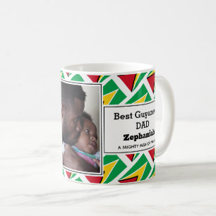 Caneca De Café MELHOR PAI GUYANESE Bandeira da Guiana Foto Person