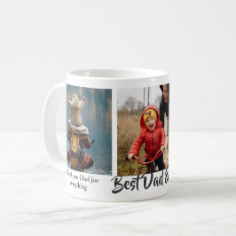 Caneca De Café Melhor Pai já Personalizado 3 Colagem de Fotos e M
