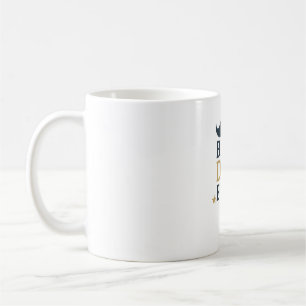 Caneca De Café Melhor Pai Nunca Mug Marinho Russo e Taça Dourad