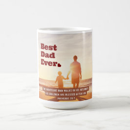 Caneca De Café Melhor Pai Nunca Provérbio 20:7 Bíblia Cristã Vers