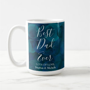 Caneca De Café Melhor Pai Nunca Teal Dia de os pais Único Azul