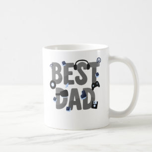 Caneca De Café MELHOR PAI Pai Gamer Gráfico