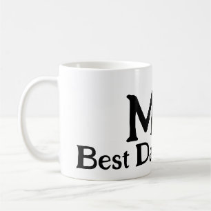 Caneca De Café Melhor pai por par monograma dia de os pais simple
