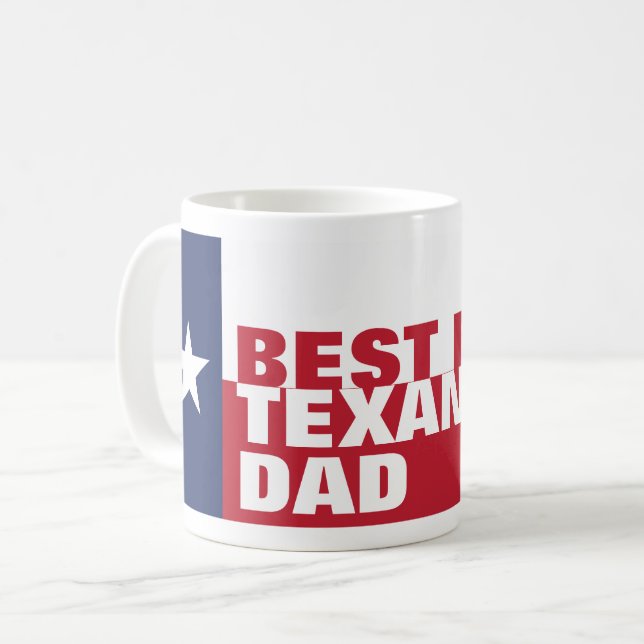 Caneca De Café Melhor PAI TEXAN Coffee Mug (Frente Esquerda)