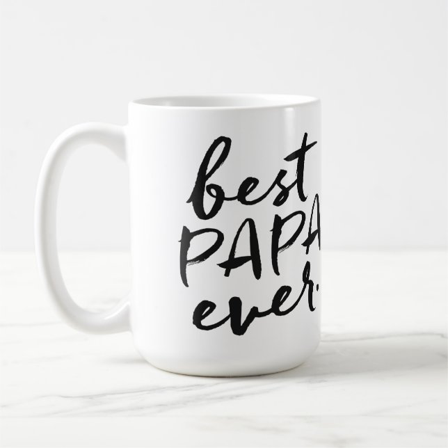 Caneca De Café Melhor papá escrita à mão nunca (Esquerda)