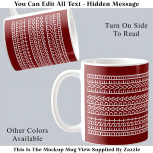 Caneca De Café Melhor Papai de Todos Mensagem Oculta 141WM Novida