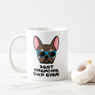 Caneca De Café Melhor Papai Frenchie Dia dos Pais Frenchie Marrom