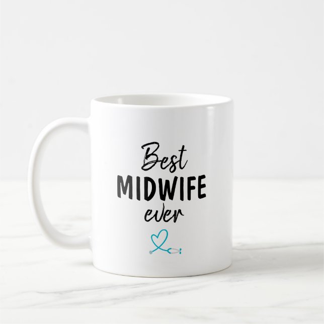 Caneca De Café Melhor Parteira Nunca (Esquerda)