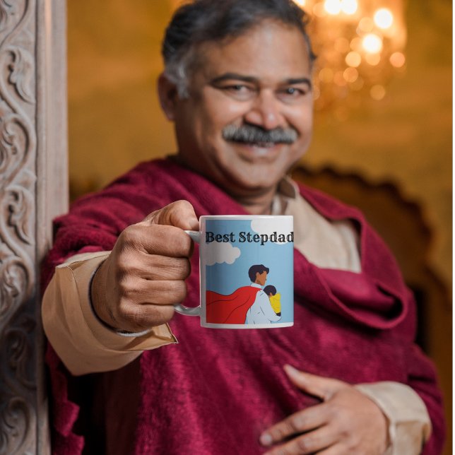 Caneca De Café Melhor passo de Stepdad padrasto principal (Criador carregado)