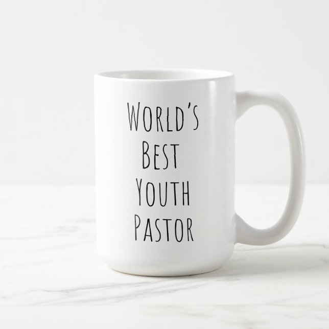 Caneca De Café Melhor Pastor Jovem do Mundo (Direita)
