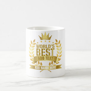 Caneca De Café Melhor pessoa Dourada 5 estrelas do mundo