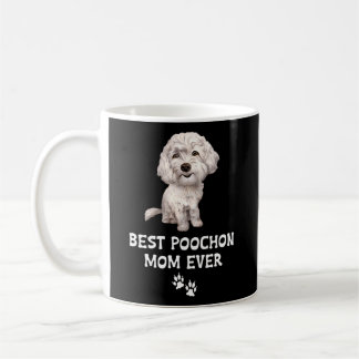 Caneca De Café Melhor Poochon Mãe De Sempre Para Bichon Cross Poo