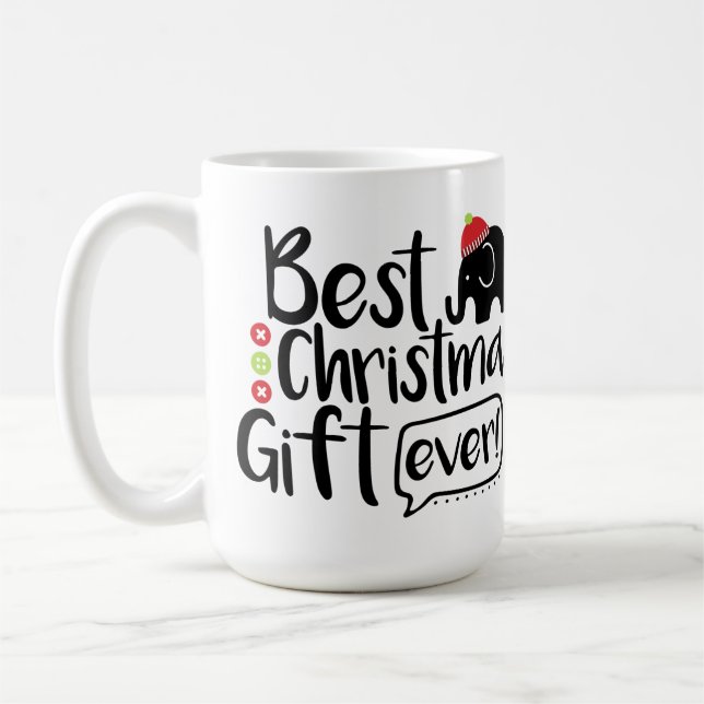 Caneca De Café Melhor Presente de Natal de Todos os Tempos (Esquerda)