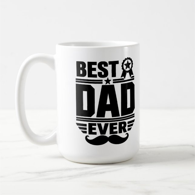 Caneca De Café Melhor Presente de Pai de Sempre Faixa de Premiaçã (Esquerda)