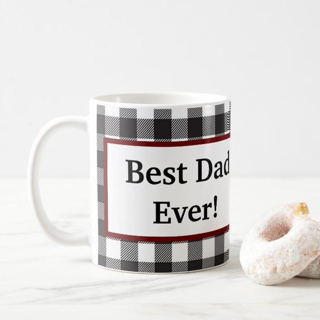 Caneca De Café Melhor Presente de Pai de Todos os Tempos Xadrez P (Com Donut)