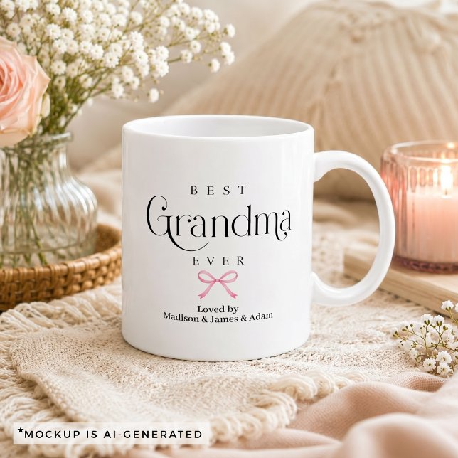 Caneca De Café Melhor Presente para Avó Personalizado (Best Grandma Gift Personalized Coffee Mug)