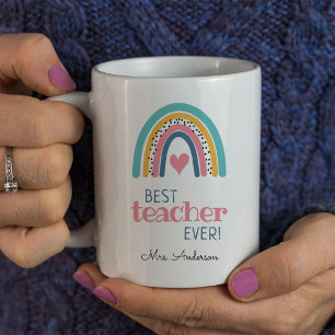 Caneca De Café Melhor Professor De Arco-Íris Nunca