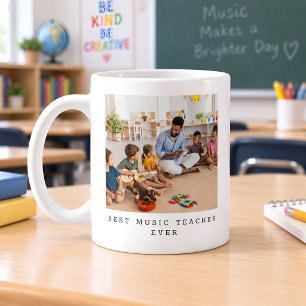 Caneca De Café Melhor Professor de Música de Todos Foto Personali
