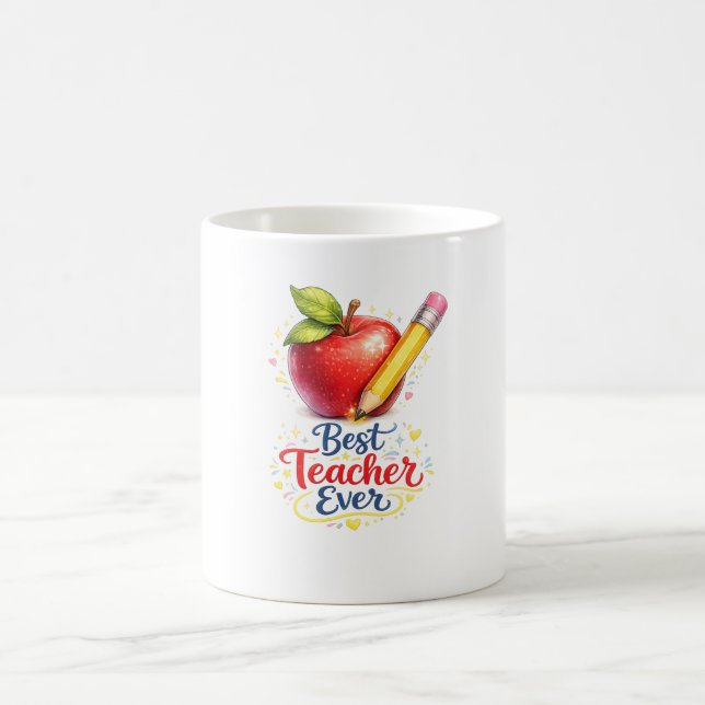 Caneca De Café Melhor Professor de Todos os Tempos  (Centro)
