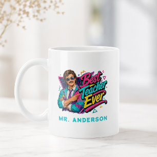 Caneca De Café Melhor Professor de Todos os Tempos! Personalizado