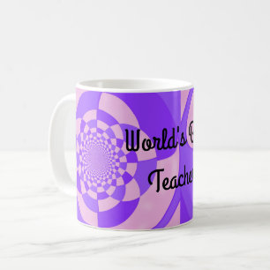 Caneca De Café Melhor Professor do Mundo Design Fractal