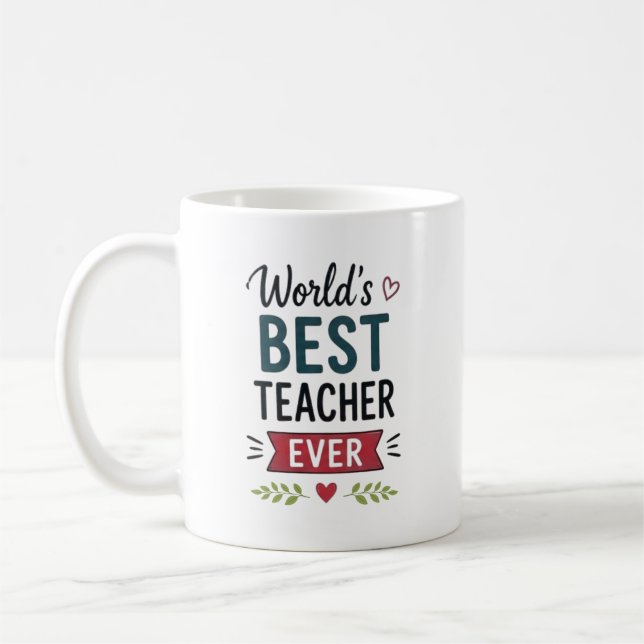 Caneca De Café Melhor Professor do Mundo Já  (Esquerda)