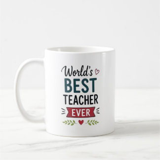 Caneca De Café Melhor Professor do Mundo Personalizado
