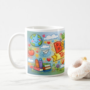Caneca De Café Melhor Professor do Mundo Professor Fofo Apreciaçã