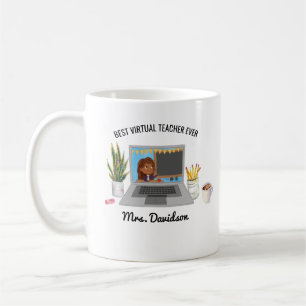 Caneca De Café Melhor Professor Virtual de Todos Aprendizado à