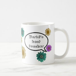 Caneca De Café Melhor Professora com Design bobotânico divertido